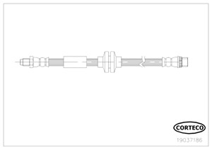 Bremseslange, Bak, Bakaksel, OPEL,RENAULT,VAUXHALL, 4406251, 4420116, 462102638R, 8200735348, 93167717, 95513855
