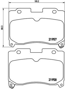 Bremseklosser sett, Framaksel, TOYOTA CELICA Coupé, SUPRA, 0446514150, 0446514390, 0446520100, 0446520600, 0449114330, 0449114331, 04491