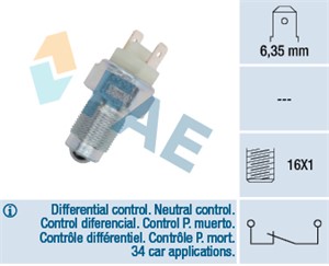 Bryter, ryggelys, RENAULT 12, 15, 16, 17, 18, 18 Variable, 20, 30, 6, FUEGO, 0006435350, 161 505, 52109973AB, 52125453AA, 68029024AA, 77