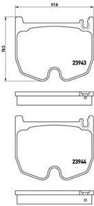 Bremseklosser sett, Framaksel, MERCEDES-BENZ, 0034204020, 0034205320, 0034207120, 0044204520, 0044204620, 1994200120, 1994210010, 199421