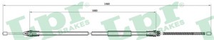 Kabel, parkeringsbremse, Bak, Høyre, Venstre, RENAULT MEGANE I, MEGANE Classic I, 7700424470, 7700834651