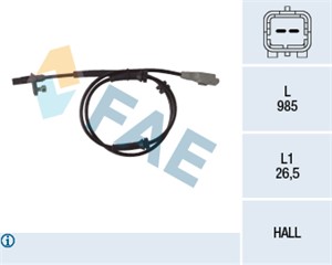 Sensor, hjulturtall, Bakaksel, CITROËN,PEUGEOT, 4545.E8, 96.536.631, 96.536.631.80