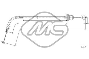 Gasskabel, FIAT PUNTO, PUNTO Cabriolet, LANCIA Y, 46454010