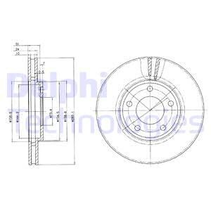 Bremseskive, Framaksel, CHRYSLER,DODGE,PLYMOUTH, 04721820AE, 4423368, 4509340, 4523368, 4683260, 4683432, 4721820, 4721820AE, 4721821, 4