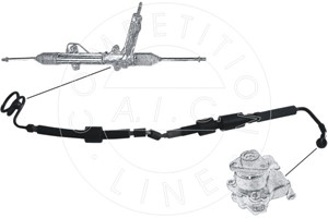 Hydraulikkslange, styring, Fra hydraulikkpumpe til styresnekke, AUDI A6 Allroad C6, A6 C6, A6 C6 Avant, 4F1 422 893AJ, 4F1 422 893BE, 4F