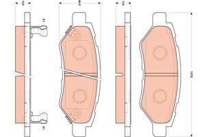 Bremseklosser sett, Bakaksel, CADILLAC CTS, CHEVROLET CAMARO, 25814674, 92230273