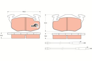 Bremseklosser sett, Framaksel, CITROËN,PEUGEOT, 4250 91, 4250 92, 4251 02, 4251 20, 4251 65, 4252 63, 4252 65, 4253 14, 4254 98, 95 659