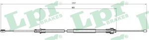Kabel, parkeringsbremse, Bak, Høyre, Venstre, CITROËN C3 I, C3 Pluriel, 4745Y9, 474613