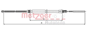 Kabel, parkeringsbremse, Bak, Venstre, CITROËN,FIAT,PEUGEOT, 1473322080, 4745.F2, 4745.G9
