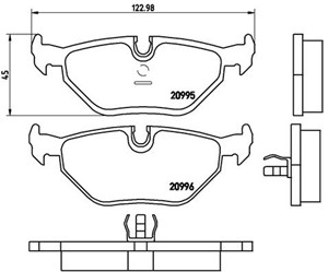 Bremseklosser sett, BMW, 34211157044, 34211157334, 34211157563, 34211157814, 34211158108, 34211158136, 34211158221, 34211158266, 3421115