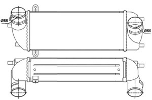 Ladeluftkjøler, HYUNDAI SANTA FÉ II, 11 31 7 516 074 S1, 11 31 7 516 074, 11 31 7 584 084 S1, 11 31 7 584 084, 11 31 8 648 732 S1, 11 31