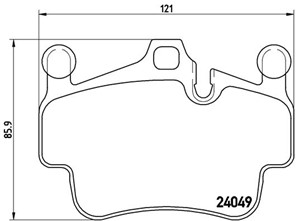 Bremseklosser sett, Bakaksel, Framaksel, PORSCHE 911, 911 Cabriolet, 911 Targa, BOXSTER, BOXSTER Spyder, CAYMAN, 99735193903, 9973519390