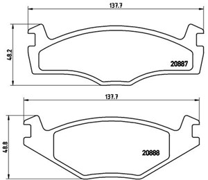 Bremseklosser sett, Framaksel, SEAT,VW, 171698151G, 191698151B, 191698151G, 191698151L, 1HS698151, 1HS698151A, 321698151B, 321698151D, 3