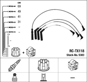 Tennledningssett, TOYOTA STARLET, 90919-22329