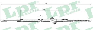 Kabel, parkeringsbremse, Venstre, AUDI 80 B2 Sedan, 90 B2, COUPE B2, 811609721B, 811609721C, 811609721H, 811609721J