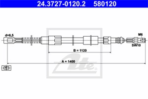 Kabel, parkeringsbremse, Bak, VW LT 40-55 Flak/chassi I, LT 40-55 Skåp I, 293 609 701 A, 293 609 701 C, 293 609 701 D, 293 609 701 E