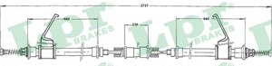 Kabel, parkeringsbremse, Bak, Høyre, Venstre, FORD TRANSIT Buss, TRANSIT Flak/chassi, TRANSIT Skåp, TRANSIT TOURNEO Buss, 6658707, 92VR2