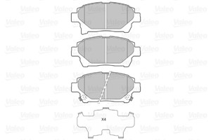 Bremseklosser sett, Framaksel, ASTON MARTIN CYGNET, TOYOTA IQ, YARIS VERSO, 04465-74020, 446574020
