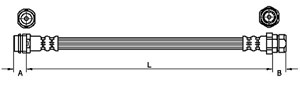 Bremseslange, framaksel, Høyre eller venstre, AUDI A8 D3, 4E0611701