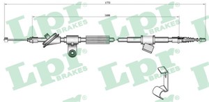 Kabel, parkeringsbremse, Bak, Venstre, ALFA ROMEO 159, 159 Sportwagon, 50500558