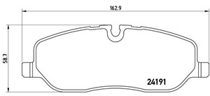 Bremseklosser sett, Framaksel, LAND ROVER, LR019618, SFP5000010, SFP500010