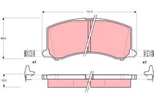 Bremseklosser sett, Framaksel, SUZUKI BALENO, BALENO Halvkombi, BALENO Kombi, 55101-61G50-000, 55101-61G61-000, 55101-61G62-000, 55101-6