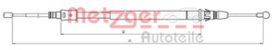 Kabel, parkeringsbremse, Bakre venstre, Høyre bak, CITROËN C5 III, C5 Break III, 4746.41, 9682684580