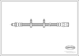 Bremseslange, Framaksel, IVECO DAILY Buss II, DAILY Flak/chassi I, DAILY Flak/chassi II, DAILY Skåp I, DAILY Skåp II, DAILY Tipp II, 938