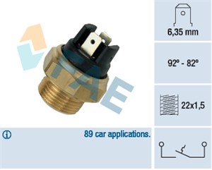 Temperaturbryter, radiator ventilator, ALFA ROMEO,JAGUAR,RENAULT, 08 55 957 600, 093167904, 095519246, 1264.05, 1264.06, 1264.09, 1264.1