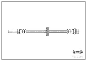 Bremseslange, Foran, Framaksel, SKODA,VW, 005312593, 6U0611701, 6U0611701A