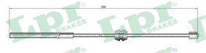 Kabel, parkeringsbremse, Foran, OPEL CORSA C, CORSA C Skåp/halvkombi, TIGRA TwinTop, VAUXHALL CORSA Mk II, 522445, 9127187