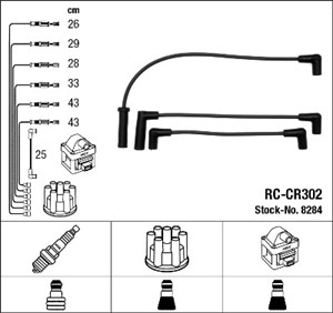 Tennledningssett, JEEP CHEROKEE, GRAND CHEROKEE I, WRANGLER I, WRANGLER II, 05017059AA, 83300 156, 83505 178, 83507178