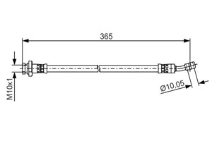 Bremseslange, Venstre bakaksel, HYUNDAI TUCSON, TUCSON Skåp/SUV, KIA SPORTAGE II, 58737 2E300, 58737 2E350