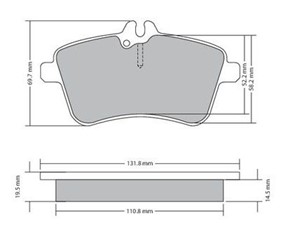 Bremseklosser sett, Framaksel, MERCEDES-BENZ A-KLASS [W169], B-KLASS Sports Tourer [W245], 169 420 01 20, 169 420 08 20, 169 420 12 20,