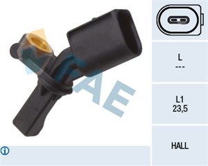 Sensor, hjulturtall, Høyre bakaksel, AUDI,SEAT,SKODA,VW, 6Q0 927 808 A, 6Q0 927 808 B, WHT 003 862