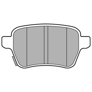 Bremseklosser sett, Bakaksel, OPEL ADAM, CORSA E, CORSA E Skåp/halvkombi, VAUXHALL ADAM, CORSAVAN Mk IV, 1605285, 95517078, 95524971