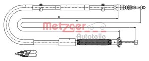 Kabel, parkeringsbremse, Bak, Bakre venstre, Venstre, FIAT STILO, STILO Multi Wagon, 46819335