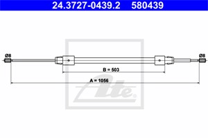 Kabel, parkeringsbremse, Bakre venstre, MERCEDES-BENZ A-KLASS [W168], 168 420 17 85, A 168 420 17 85