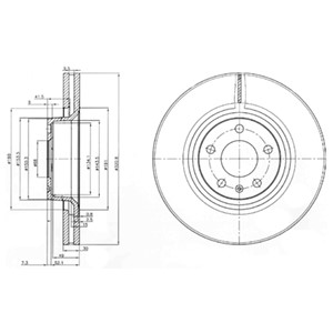 Bremseskive, Framaksel, AUDI A6 Allroad C6, A6 C6, A6 C6 Avant, A8 D3, 4F0 615 301E