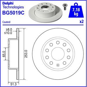 Bremseskive, Bakaksel, AUDI,SEAT,SKODA,VW, 1K0 615 601K, 1K0615601AB, 1K0615601K, 5C0615601, 5C0615601A, 5Q0 615 601F, 5Q0615601F
