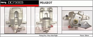 Bremsecaliper, Bak, Høyre, Bak akselen, CITROËN,PEUGEOT, 4400 N5, 4400P5, 4401 N7