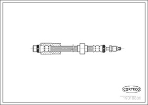 Bremseslange, Foran, Framaksel, Venstre, PEUGEOT 405 I, 405 Break I, 480639