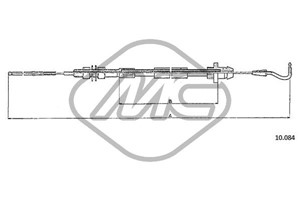 Gasskabel, VW GOLF I, 171 721 555G, 171721555G