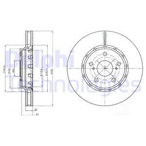 Bremseskive, Framaksel, TOYOTA ALPHARD / VELLFIRE, PREVIA III, 43512-28190