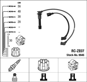 Tennledningssett, MAZDA 323 III, 323 Hatchback III, 0000-18-102A, 8-BB8-18-140-A, 8BB8-18-140B