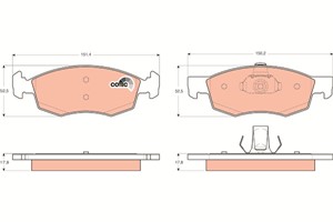 Bremseklosser sett, Framaksel, FIAT DOBLO Minibus, minivan, DOBLO Skåp/stor limousine, 71770964, 77362205, 77363496