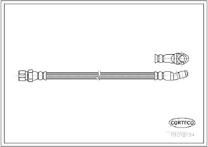 Bremseslange, Framaksel, FIAT 124, 4144294