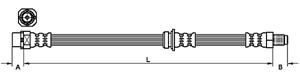 Bremseslange, framaksel, Høyre eller venstre, BMW X1 [E84], 34306787317, 34306799425