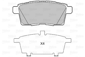Bremseklosser sett, Bakaksel, FORD USA EDGE, MAZDA CX-7, CX-9, 7T432001AA, 7T4320-01AA, 7T4Z2001A, 7T4Z2-001A, 7T4Z2V001AA, 7T4Z2V-001AA