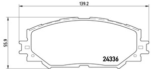 Bremseklosser sett, Framaksel, LEXUS,SUBARU,TOYOTA, 0446502220, 0446502240, 0446502310, 0446502400, 044650D200, 044650R010, 0446512610,